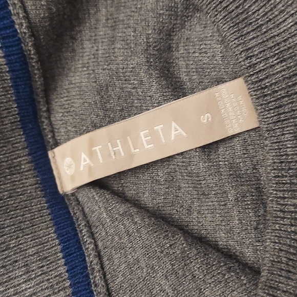 ATHLETA S Canyon Long Sleeve Thumbhole Pullover Striped Sleeve Sweater - Picture 12 of 14